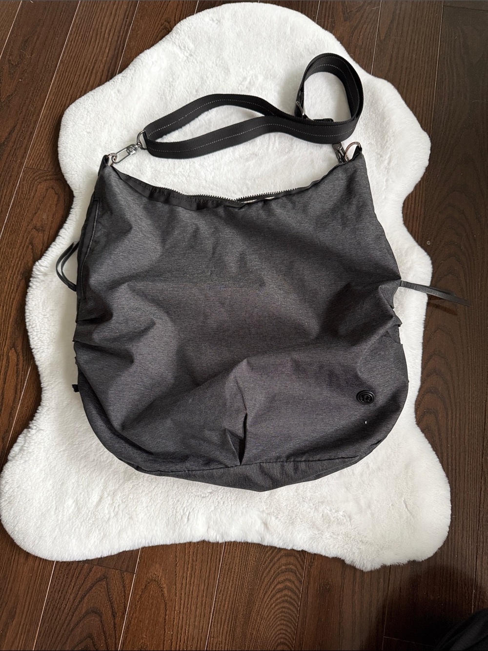 lululemon athletica Charcoal Gray Shoulder Hobo Bag